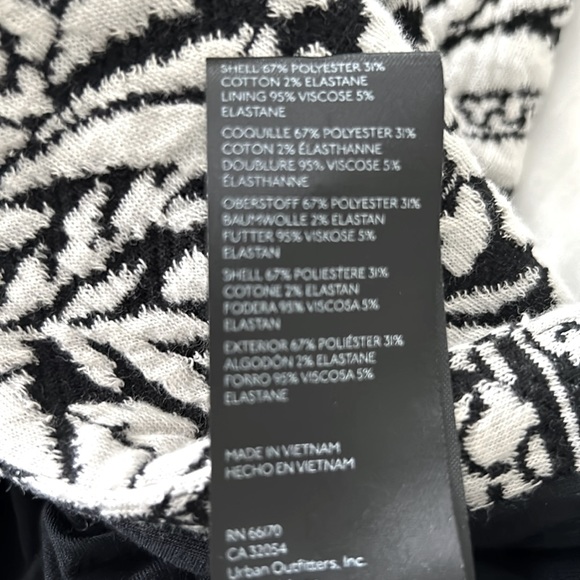 Anthropologie Jacquard Cut Out Black and White MIDI Dress - Picture 10 of 10